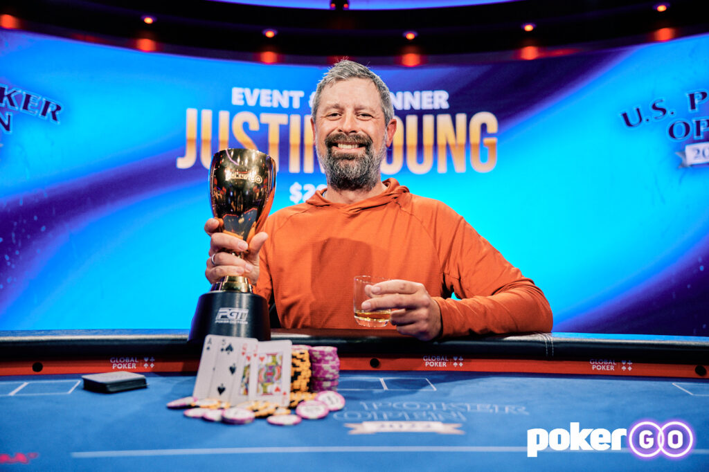 Justin Young wins Event #2 at the 2022 U.S. Poker Open