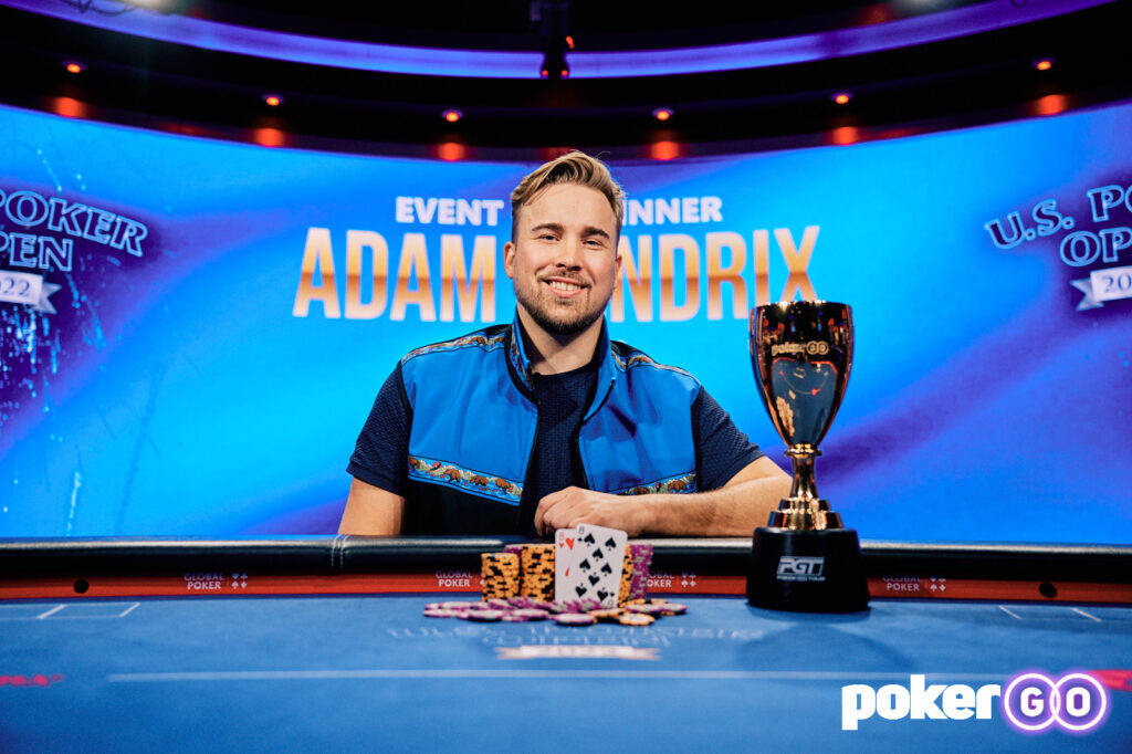 Adam Hendrix wins Event #3 at the 2022 U.S. Poker Open