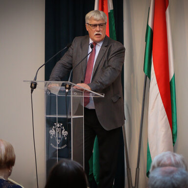 Dr. Horváth Béla a Kölcsey Kör vezetője. Fotó: Szolnoki Dániel.