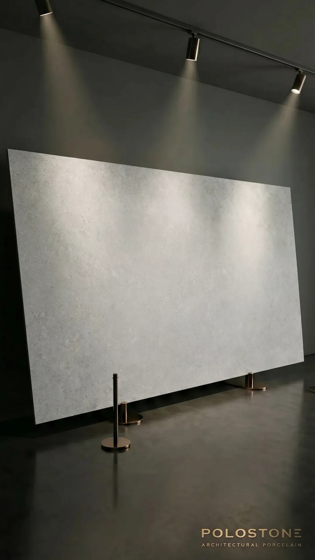 לוח פורצלן Trend Grey בחדר התצוגה