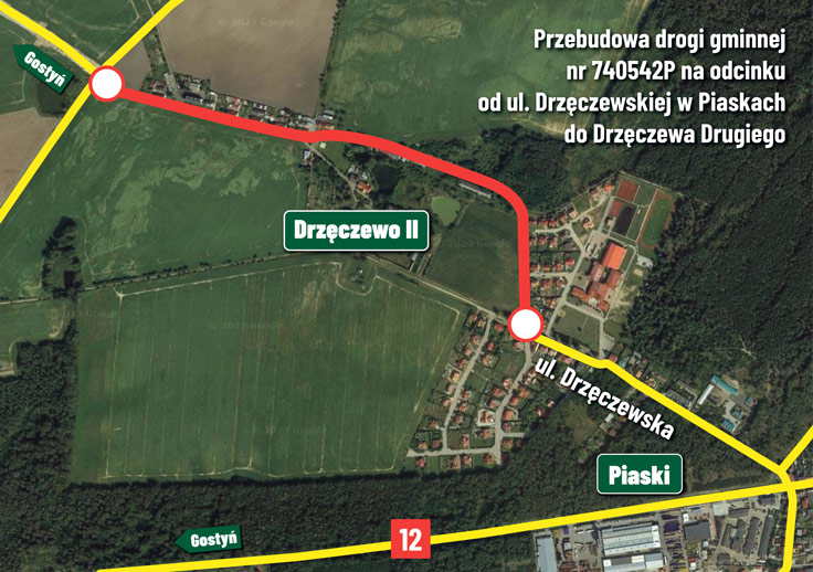 Przebudowa drogi Drzęczewskiej w Piaskach