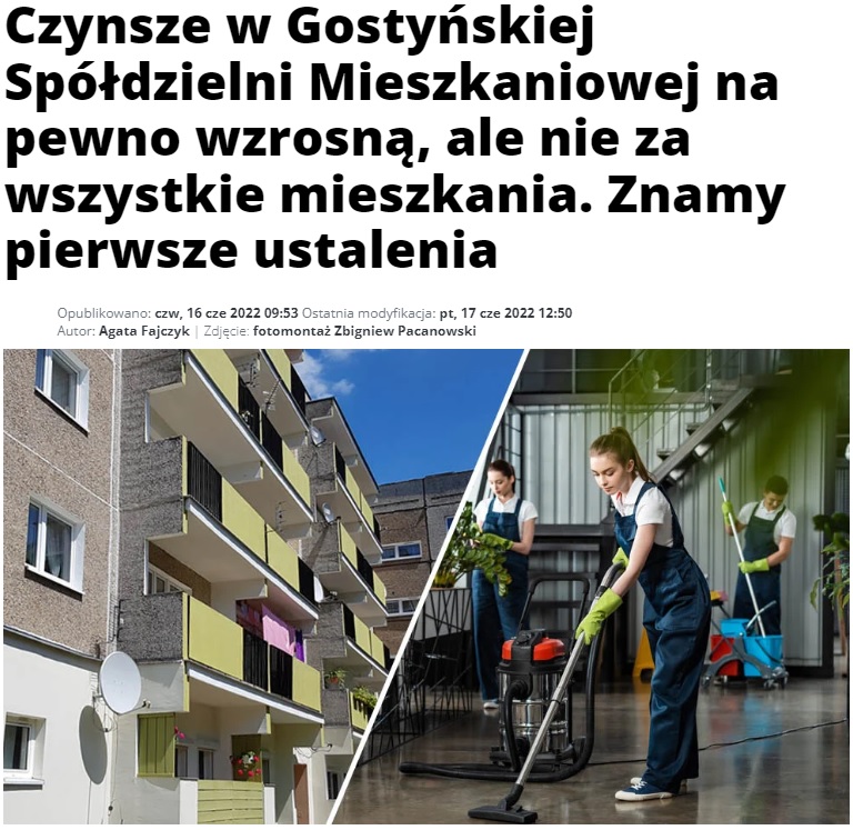 Czynsze w Gostyńskiej Spółdzielni Mieszkaniowej na pewno wzrosną, ale nie za wszystkie mieszkania. Znamy pierwsze ustalenia