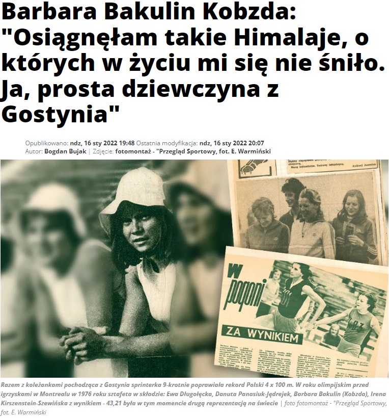 Barbara Bakulin Kobzda: "Osiągnęłam takie Himalaje, o których w życiu mi się nie śniło. Ja, prosta dziewczyna z Gostynia"