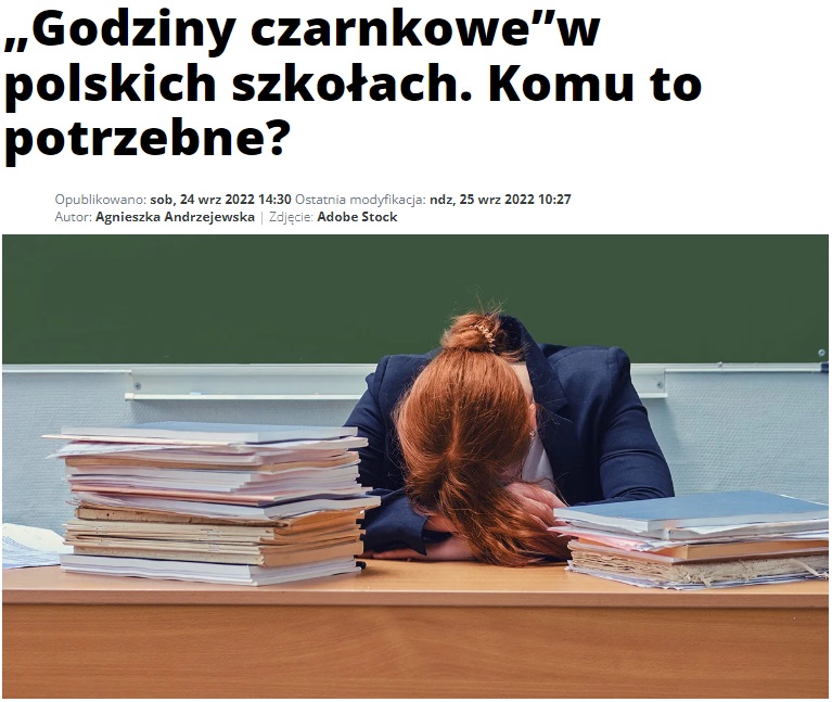 „Godziny czarnkowe” w polskich szkołach. Komu to potrzebne?