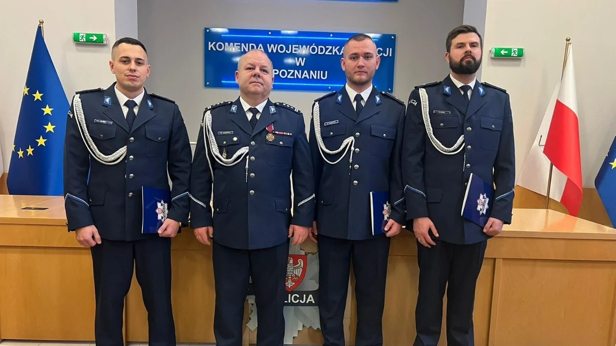 3 policjantów z Krotoszyna awansowało. Uroczyste mianowania w Poznaniu [ZDJĘCIA]