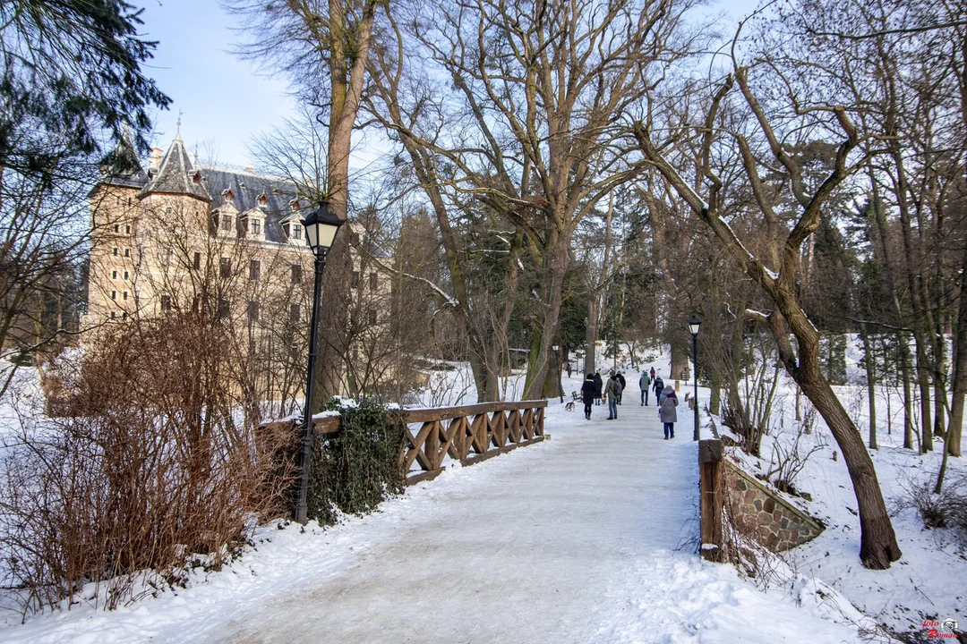 Gołuchowski park i zamek w zimowej odsłonie. O tej porze roku nabierają szczególnego uroku