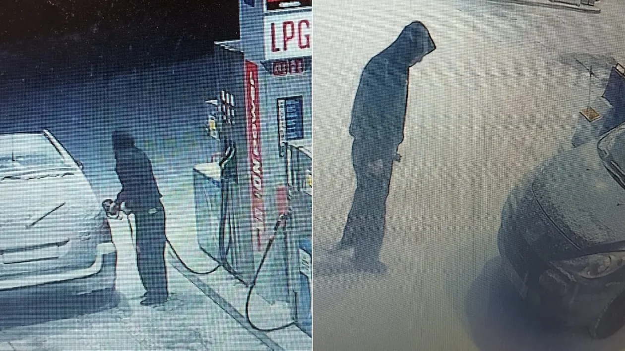 Zasypał tablice śniegiem i uciekł bez płacenia. Kradzież paliwa w Koźminie Wielkopolskim [ZDJĘCIA]