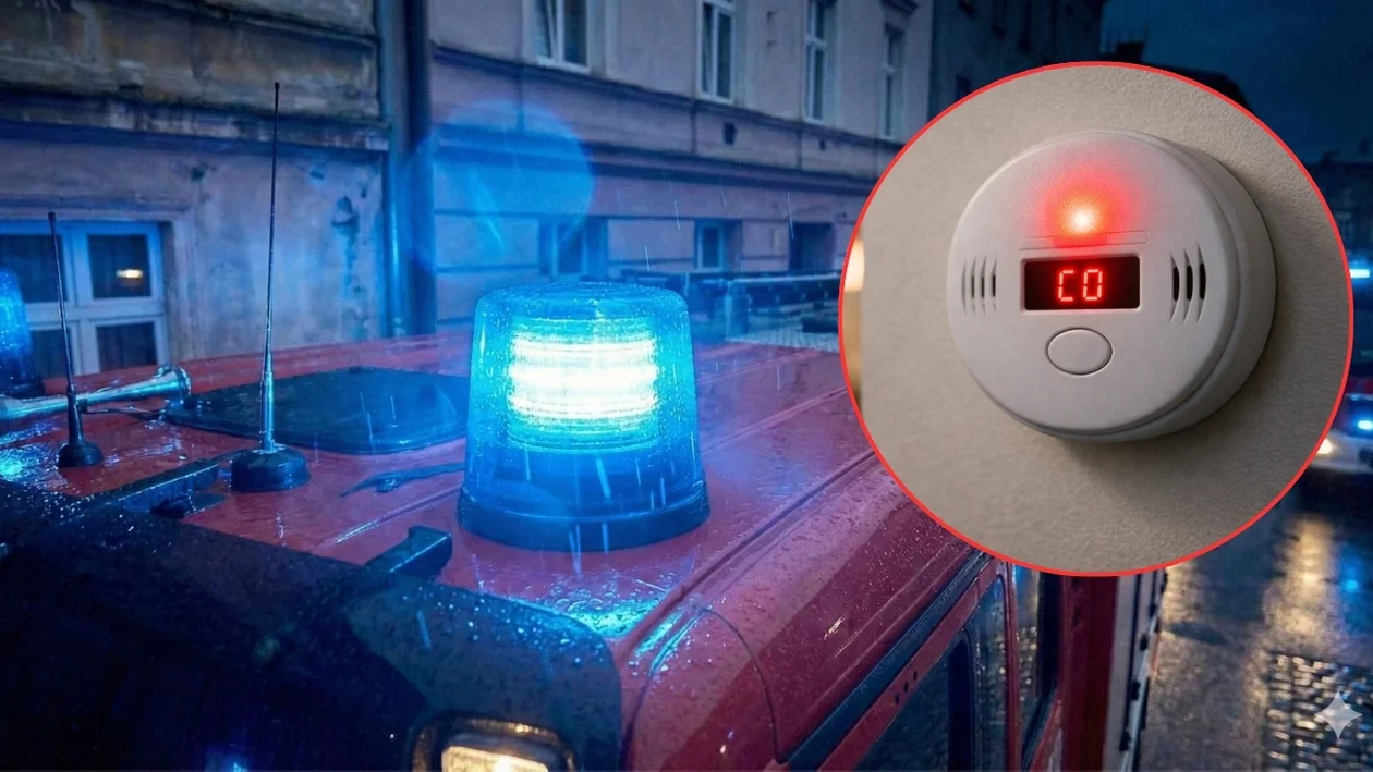 Czujnik czadu uratował mieszkańców. Wieczorna interwencja strażaków w Krotoszynie