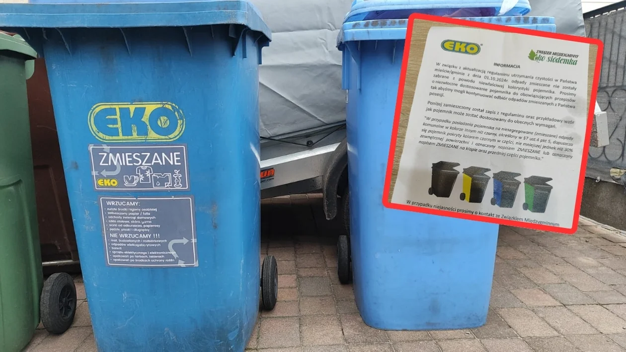 Powiat krotoszyński. Masz niebieski pojemnik na odpady? Śmieci mogą nie zostać odebrane
