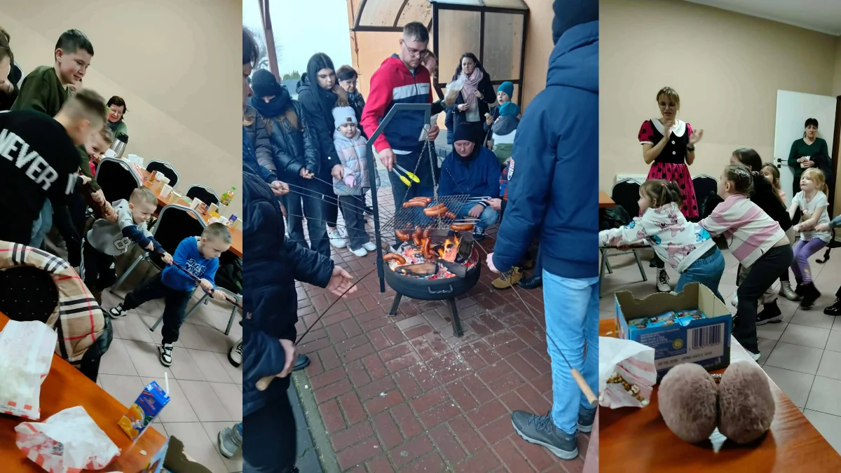 Jeszcze nigdy nie mieli takich ferii w wiosce. Największą frajdę sprawiło pieczenie kiełbasek w ognisku