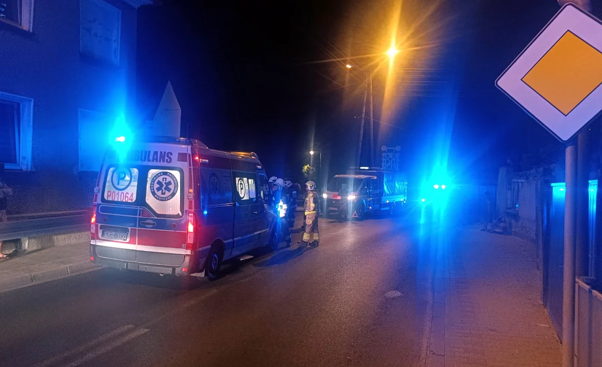 Wypadek na DK36 w Kobylinie. Jedna osoba trafiła do szpitala