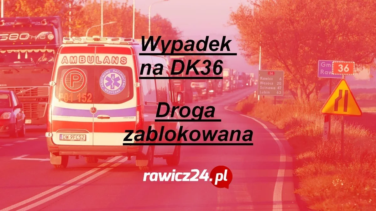 Zderzenie pojazdów w Miejskiej Górce. Droga krajowa nr 36 jest zablokowana
