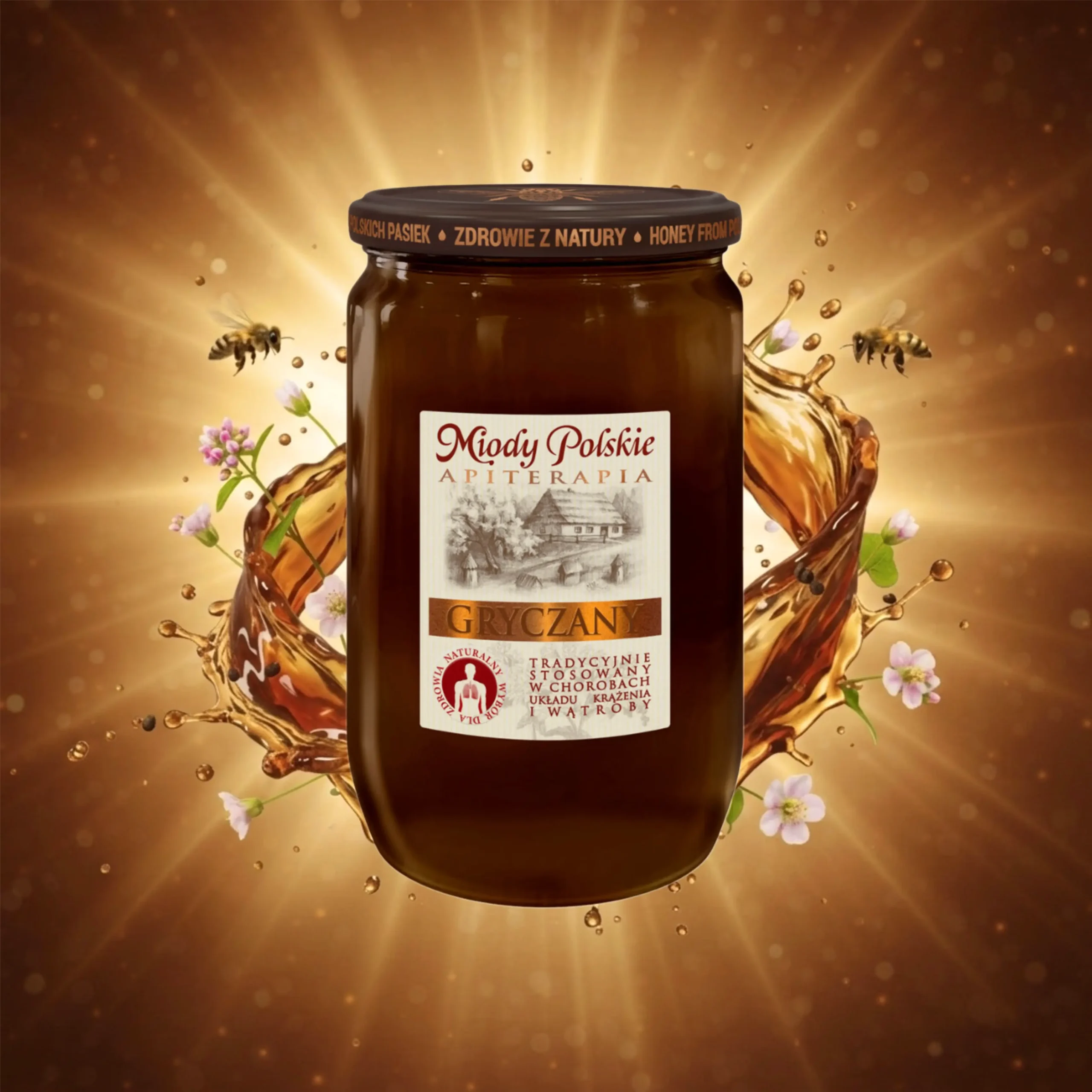 Miód gryczany z polskiej pasieki