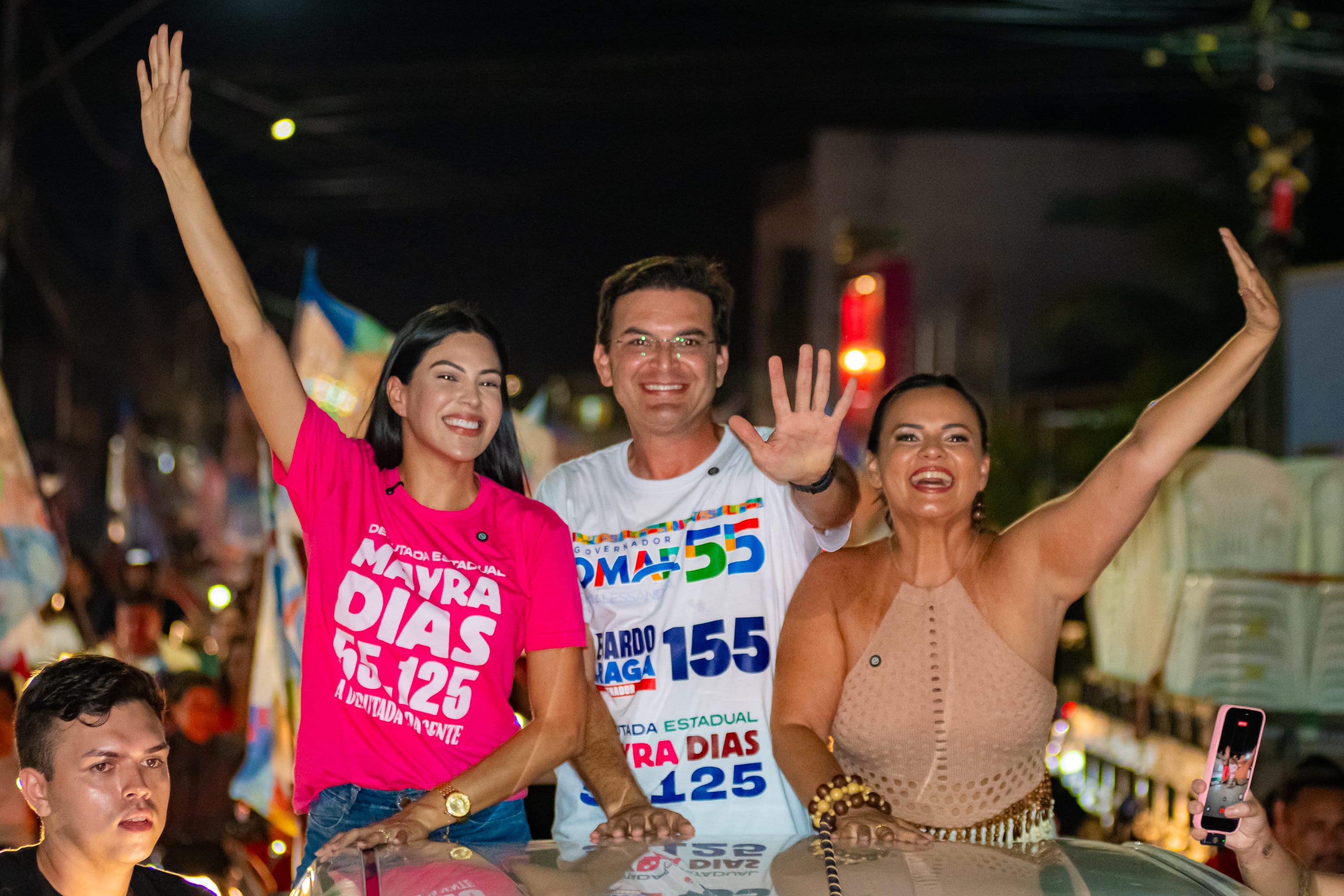Deputada Mayra esteve ao lado de Mateus e da vice-prefeita Vanessa Gonçalves
