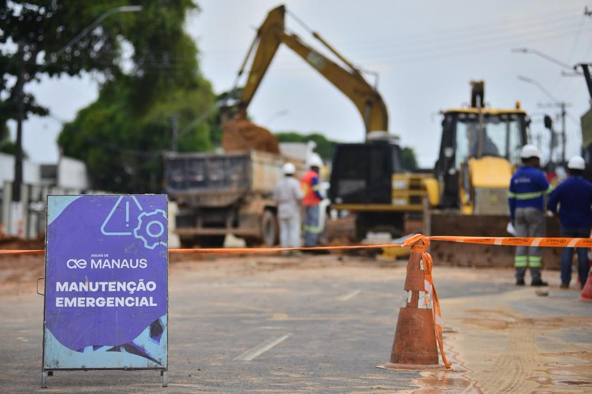 Foram quase 48 horas de manutenção para liberação da área / Foto: Junio Matos / A Crítica