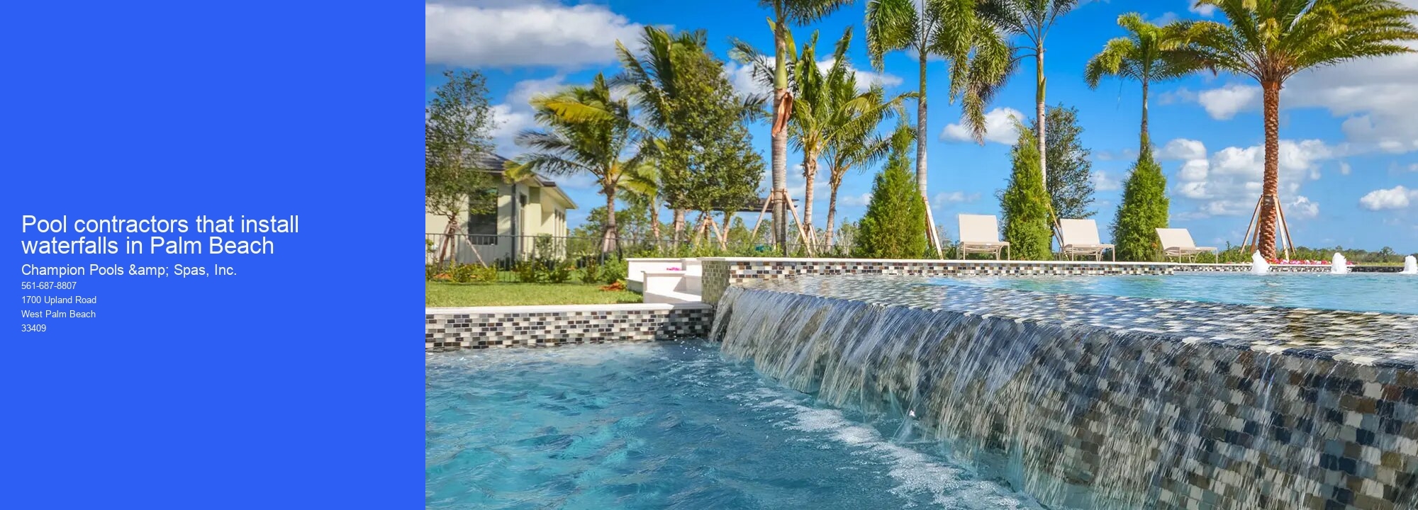 Pool contractors that install waterfalls in Palm Beach