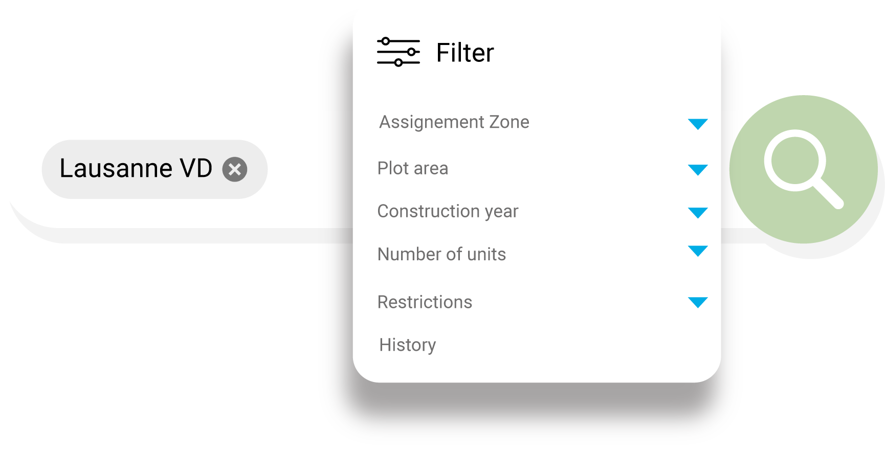 Find plots of land easily with our filters