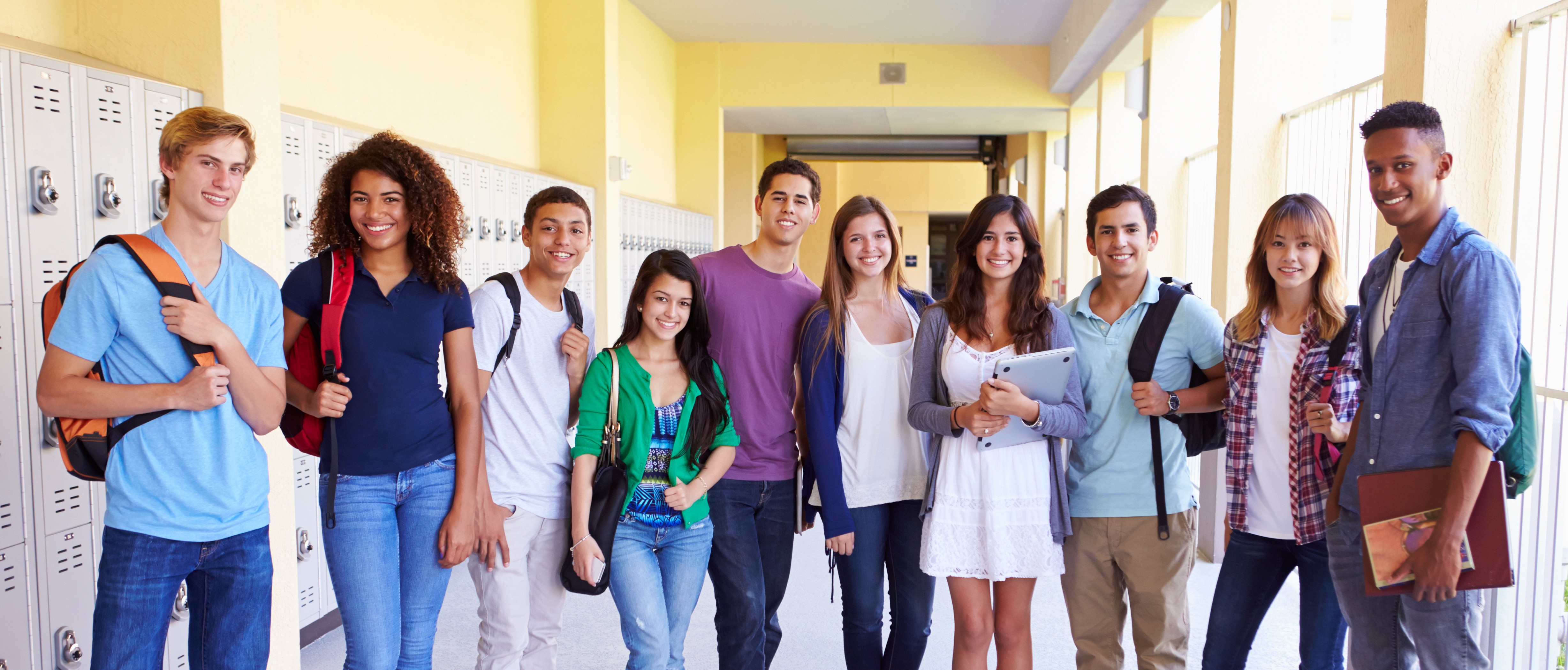 Kids in hallway