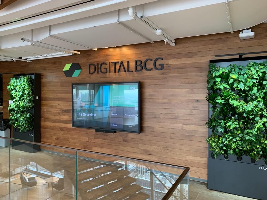 digital display BCG office NYC