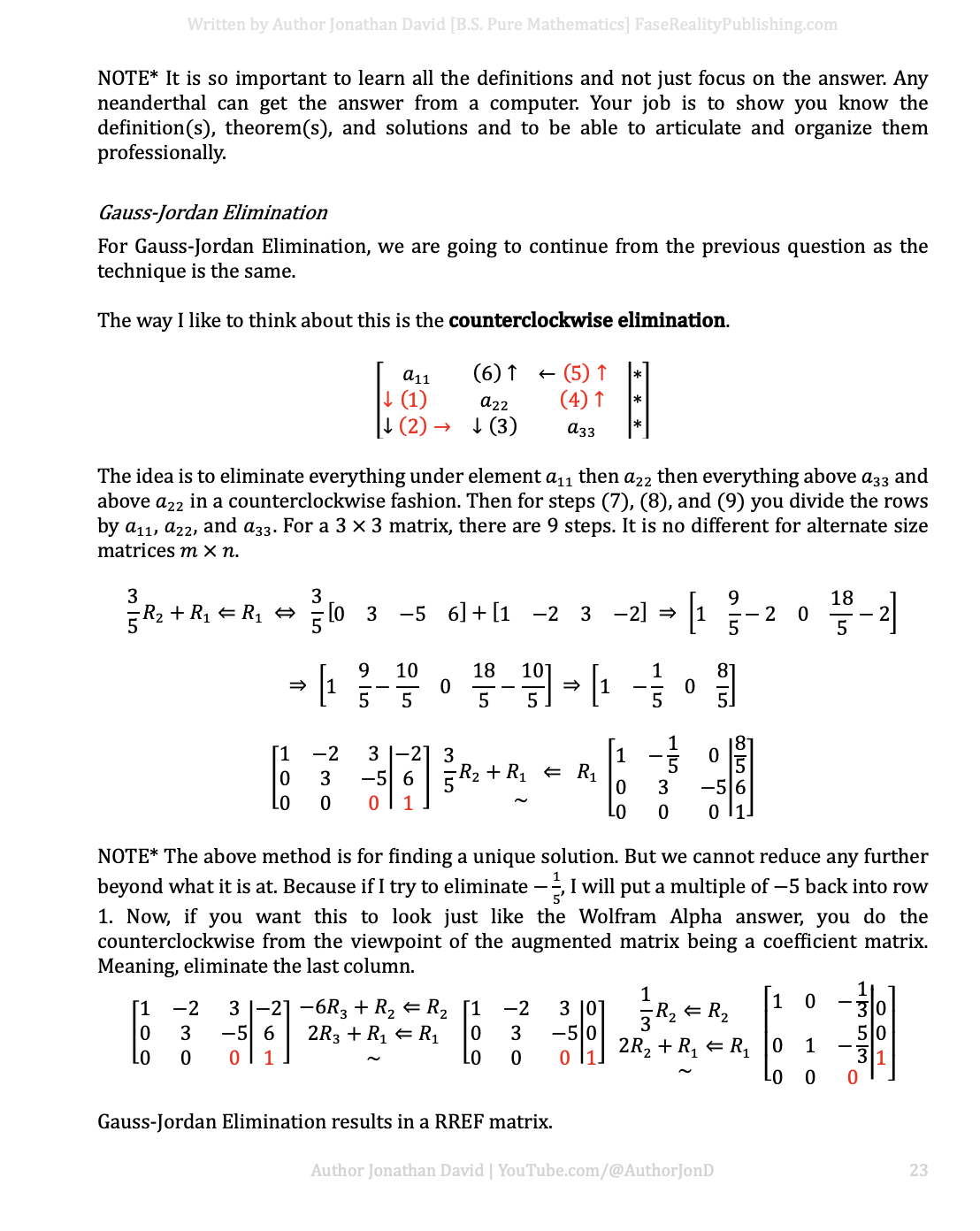 How to Use Gauss-Jordan Elimination Step-by-Step – RREF Made Easy ...
