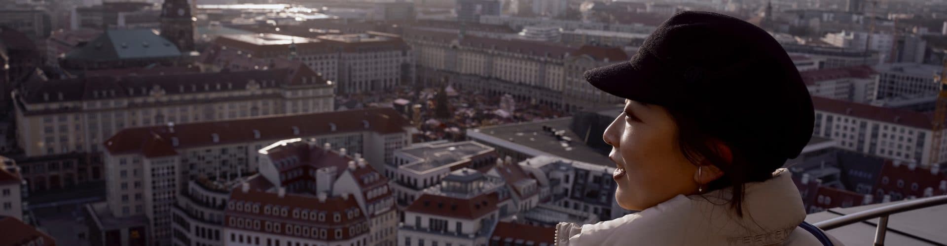 Woman looking over Dresden