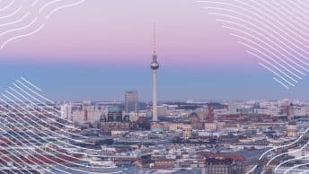 Alexanderplatz in pink and purple