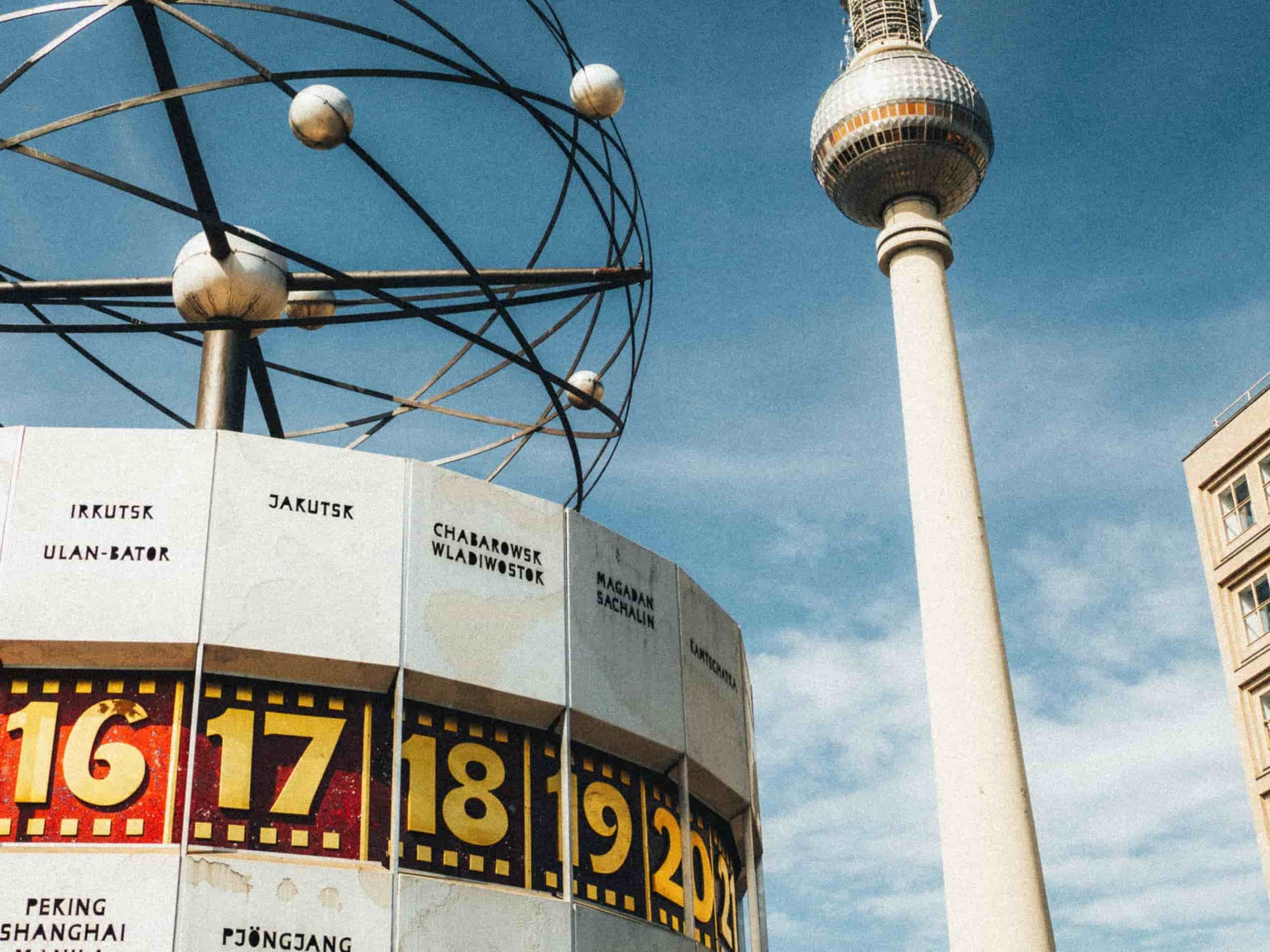 Alexanderplatz with the world clock