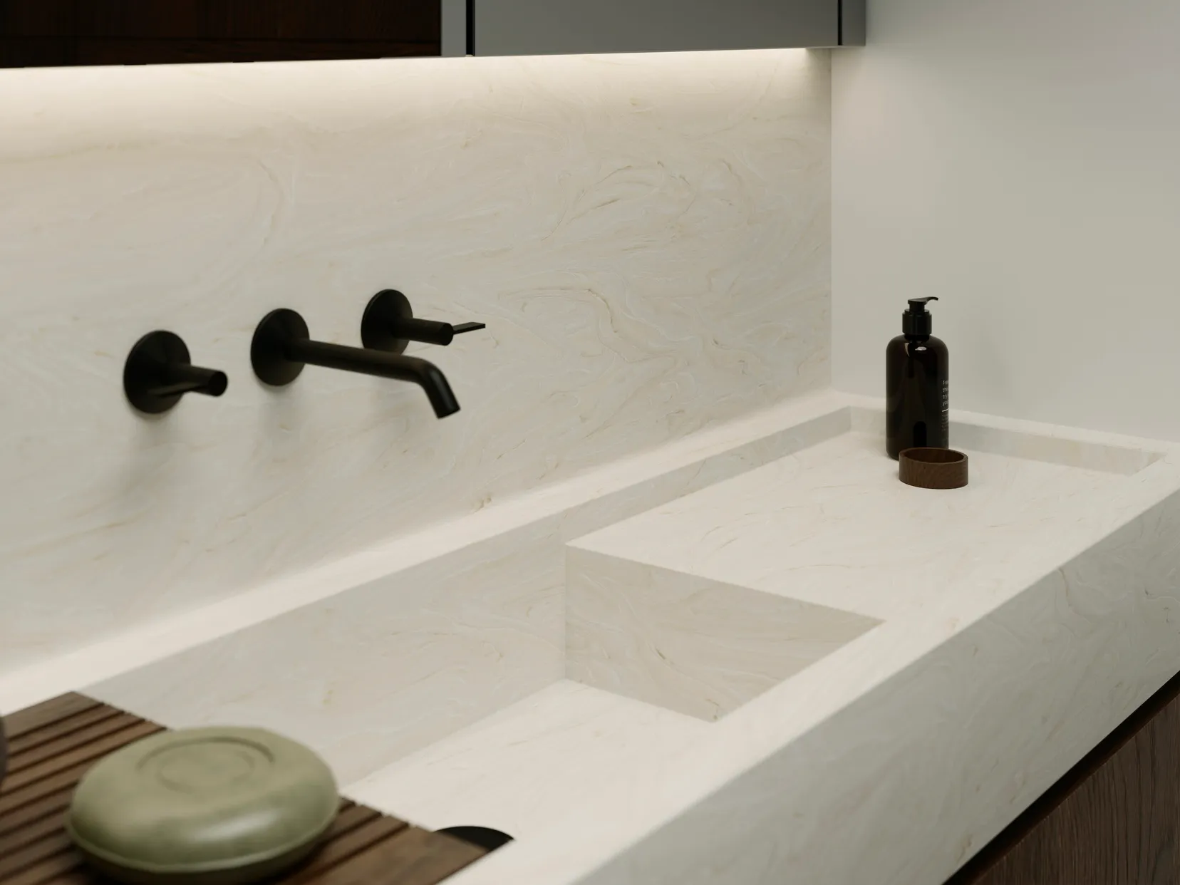 Healthcare - krion non-splash sinks