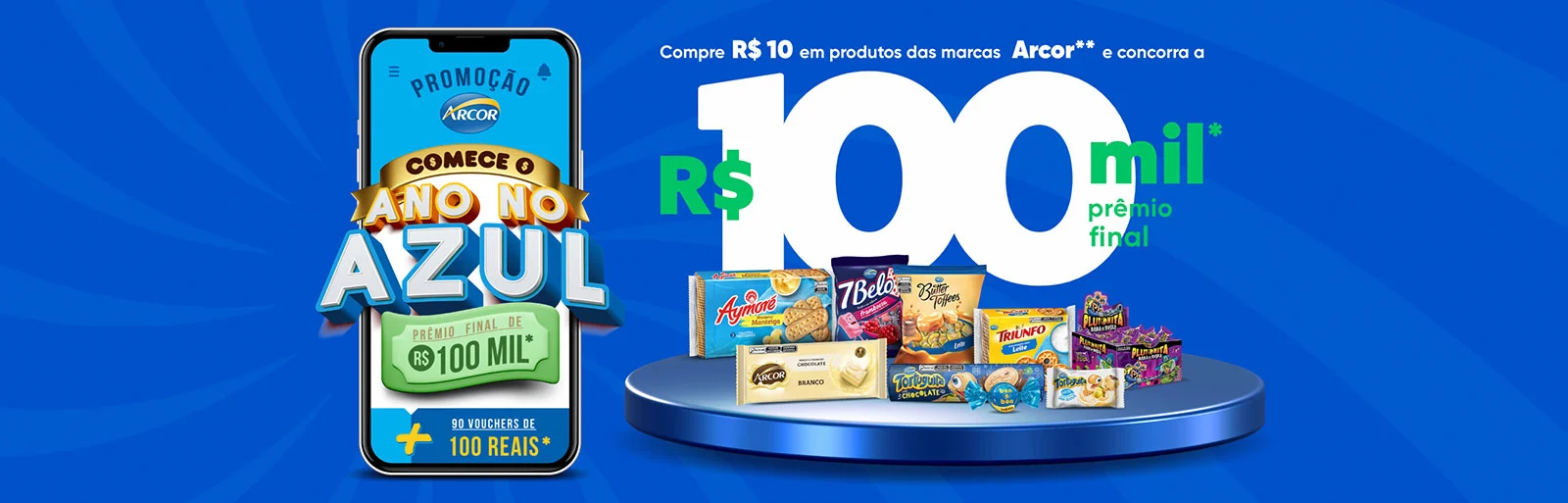 Promoção Arcor 2024 Comece o Ano no Azul