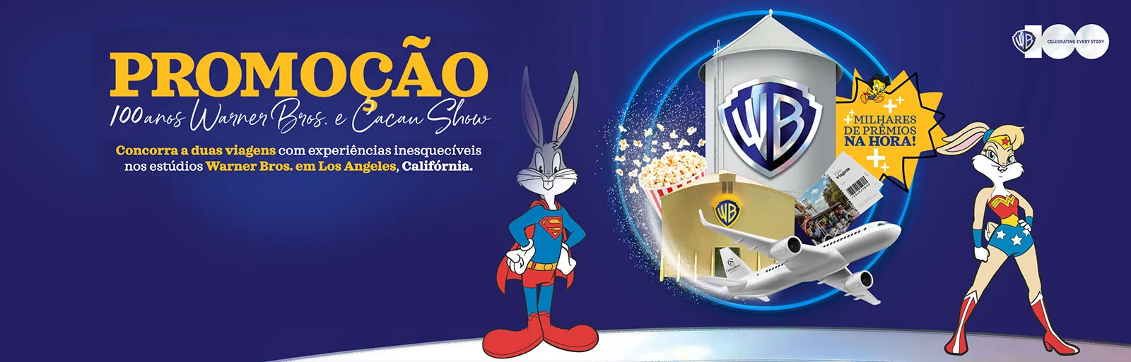 Promoção Cacau Show 2023 100 Anos Warner Bros