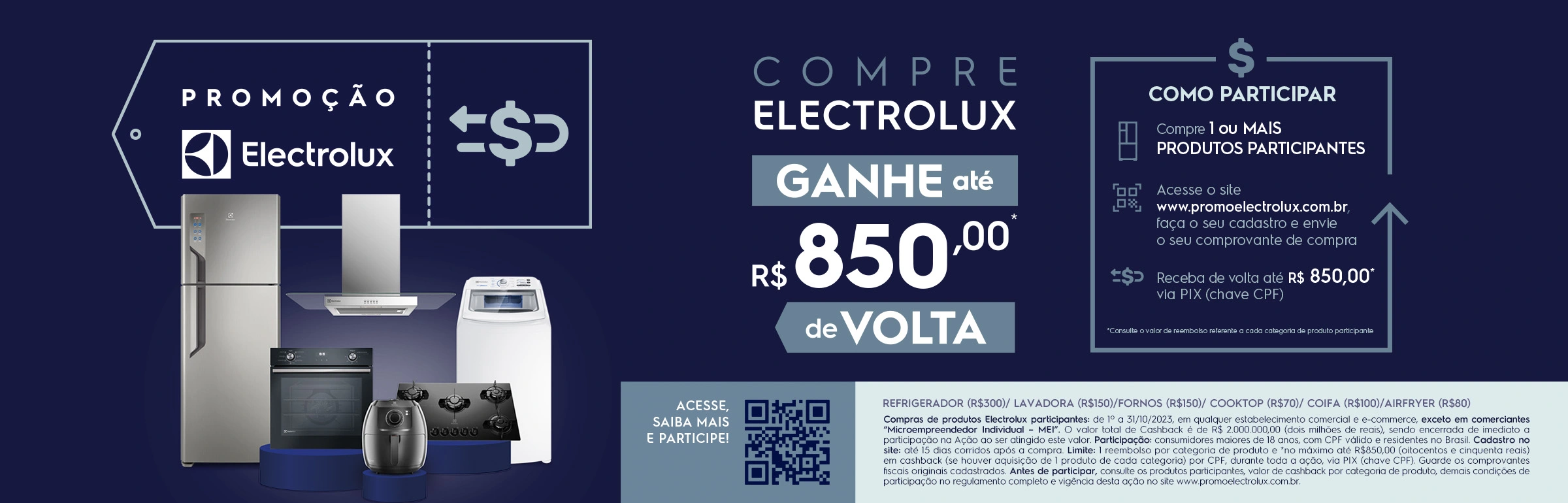 Promoção Electrolux 2023 Cashback