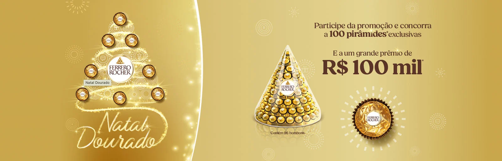 Promoção Ferrero Rocher 2023 Natal Dourado