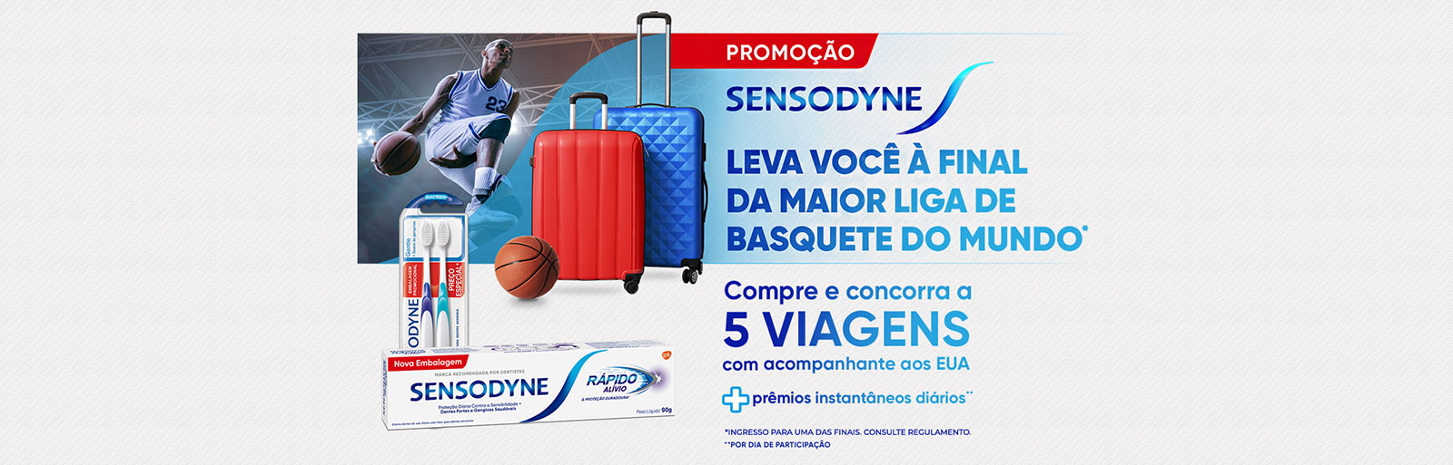 Promoção Sensodyne 2022 - Te leva à final da Maior Liga de Basquete do Mundo