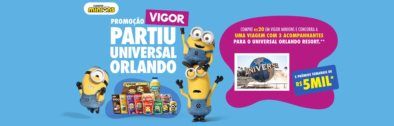 Promoção Vigor 2023 Partiu Universal Orlando Resort