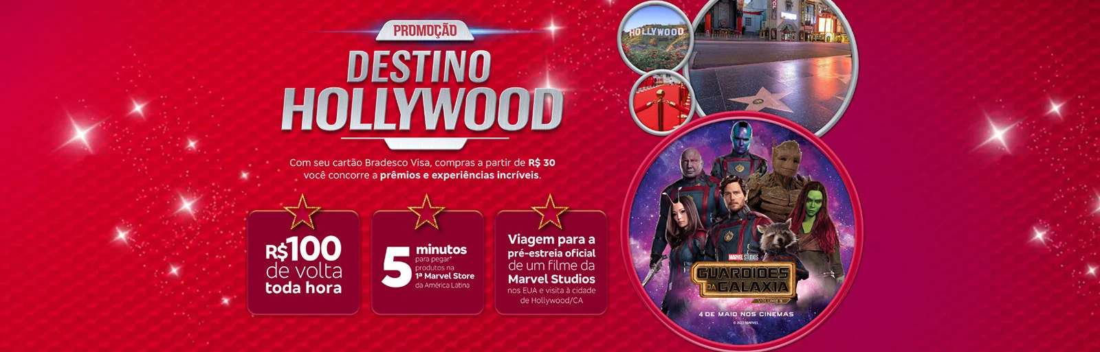 Promoção Bradesco Visa 2023 Destino Hollywood
