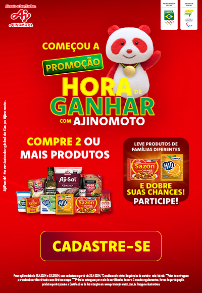 Promoção Hora de Ganhar com Ajinomoto 2024