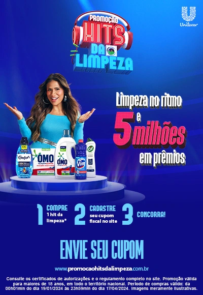 Promoção Unilever OMO Comfort 2024 Hits da Limpeza