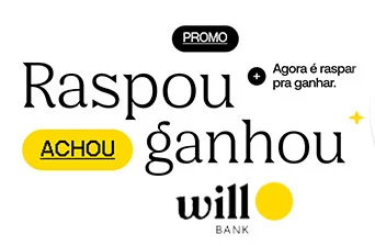 Promoção will bank 2024 Raspou, Achou, Ganhou