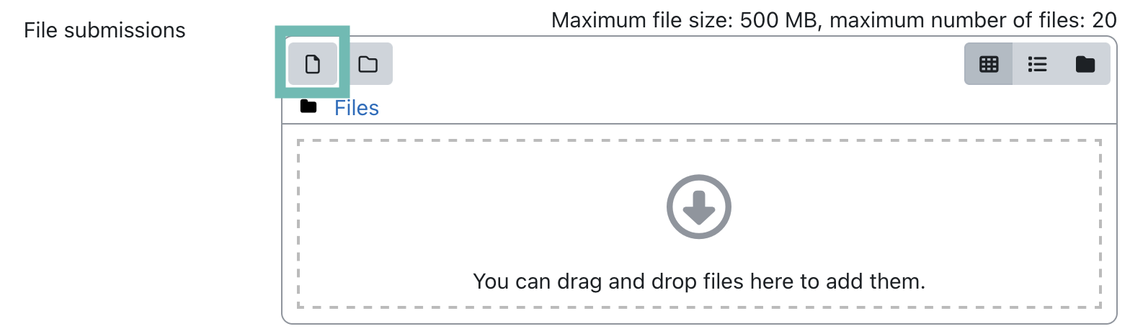 File submissions for Moodle assignment