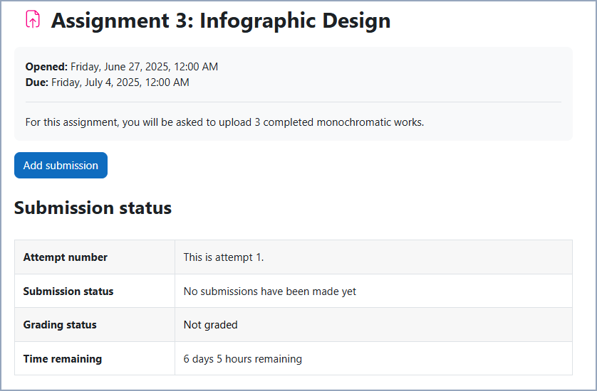 assignment from the student perspective