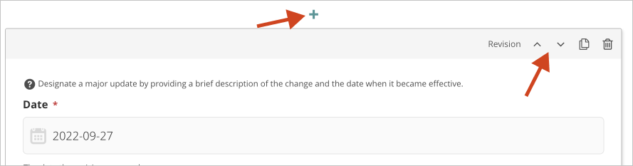 Add or reorder Revision block in Wagtail