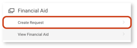 Create Request task in Finances Dashboard task/report menu.