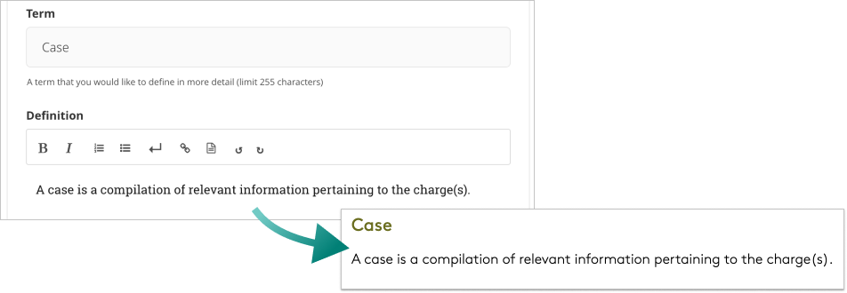 Definitions block in Wagtail and resulting display of definition on page