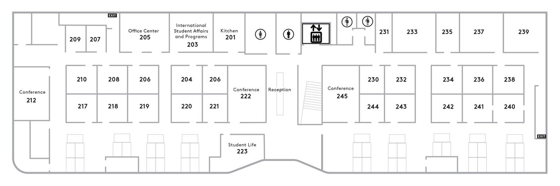 CCA 80 Carolina Second Floor Map