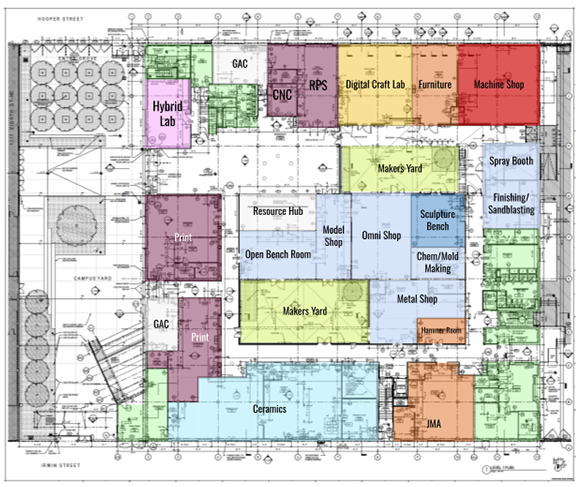 Simspon Family Makers Building, ground floor plan
