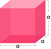 formula volumen de un cubo