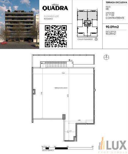 Venta Departamento 3 Dormitorios CF c/Balcón y Terraza Exclusiva - Abasto