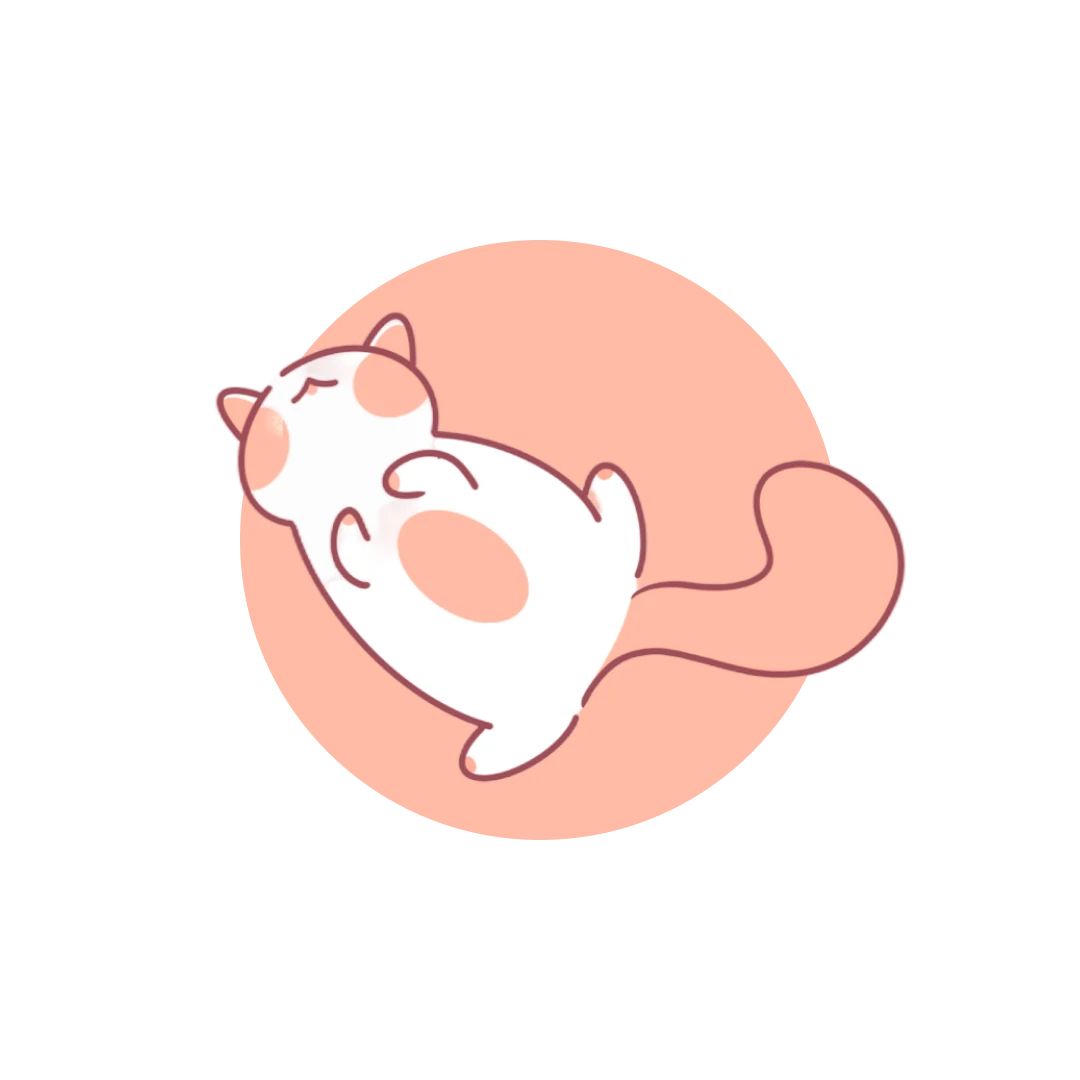 Belly cat illustration
