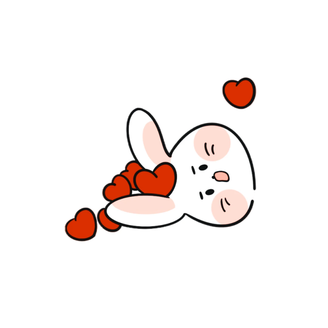 Heart bunny illustration