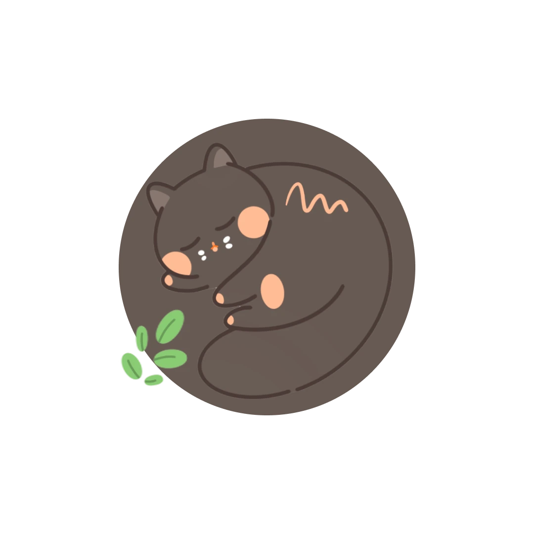 Napping cat illustration